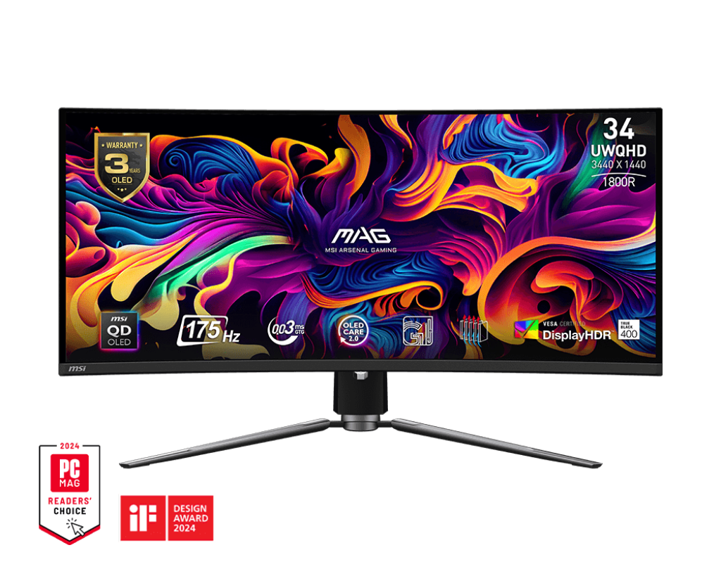 MSI MAG 341CQP QD-OLED - 34" UWQHD QD-OLED Monitor